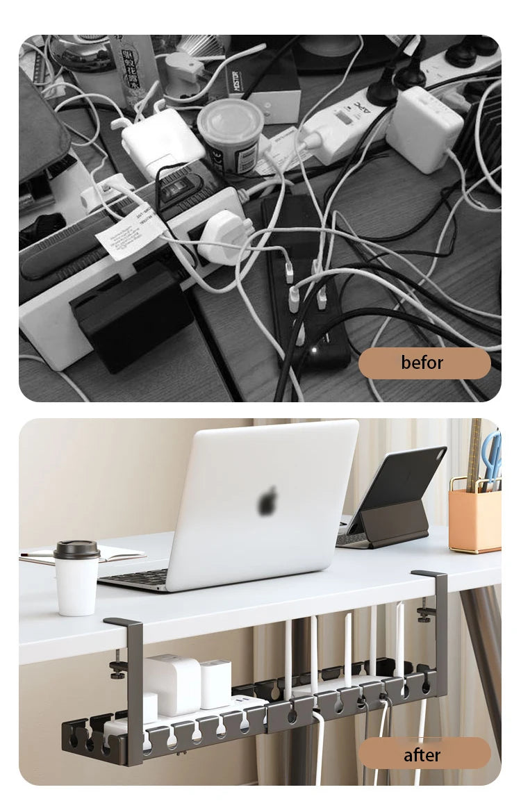 CableVault™ Clamp-On Under Desk Cable Tray