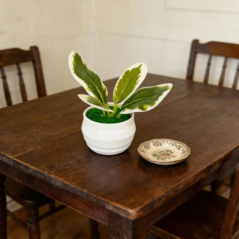 Artificial green plants, office desk decorative plants, bonsai, artificial flowers, and creative accessories in 4 small pots