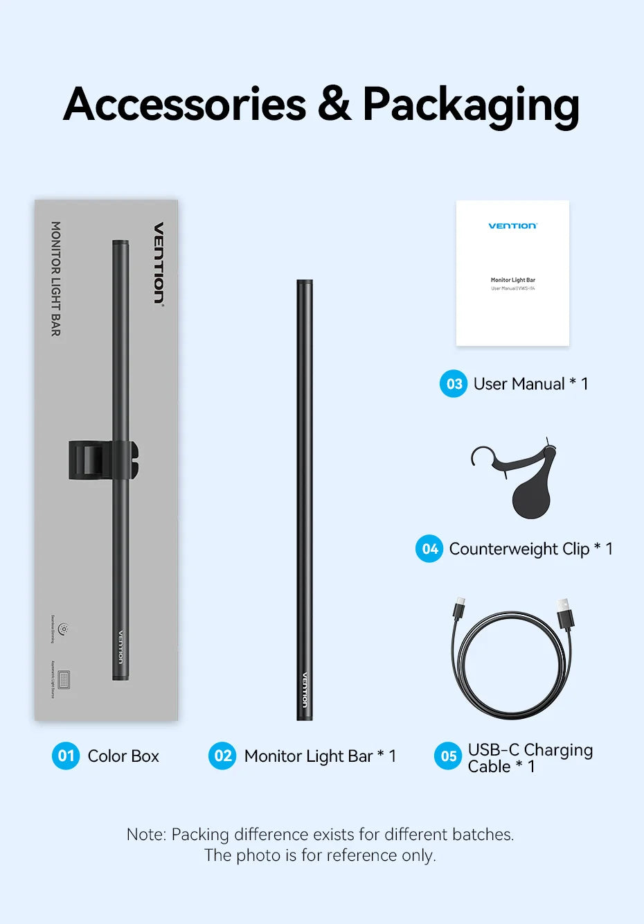 LED Monitor Light Bar – Eye Protection, 3 Color Temps, USB-C