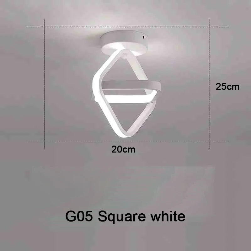 Modern Dual-Ring LED Ceiling Light – 25W/30W, Touch Switch
