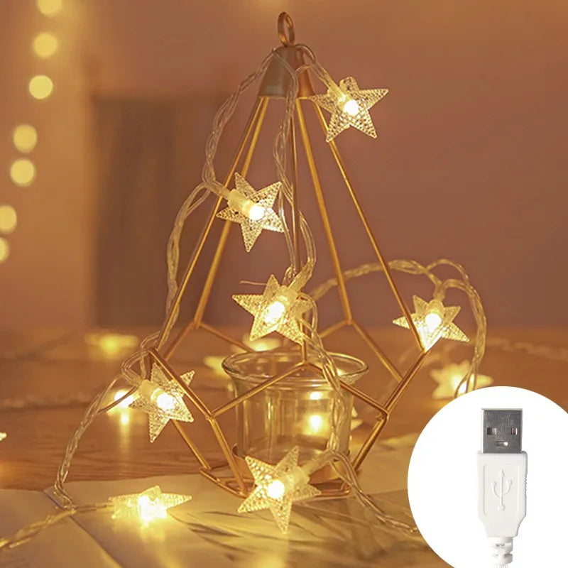 LED Star Fairy String Lights – Indoor & Outdoor Garden Party