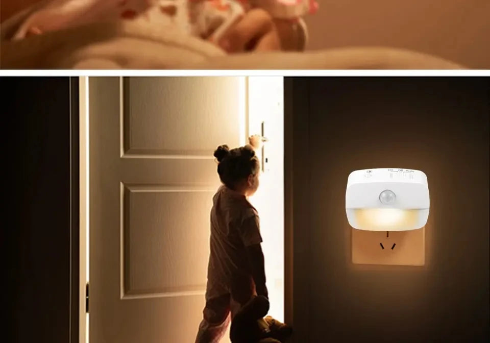 Motion Sensor Plug-In LED Night Light – EU & US Plug