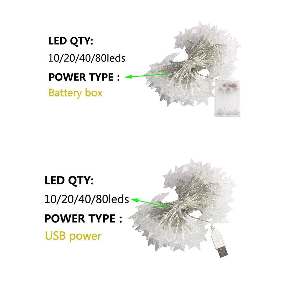 LED Star Fairy String Lights – Indoor & Outdoor Garden Party