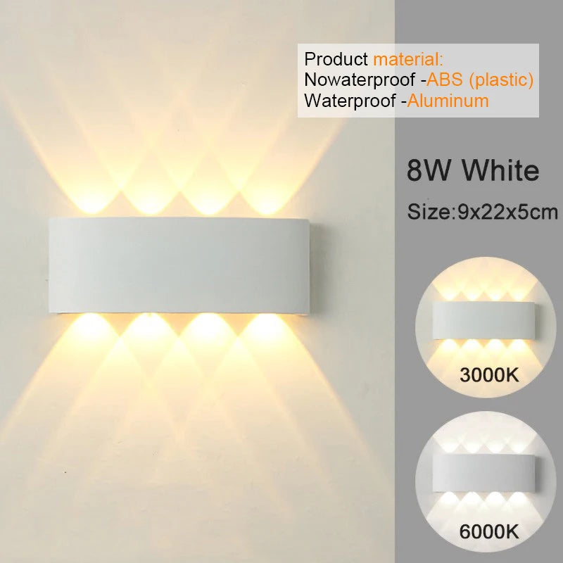 Modern LED Wall Sconce – Indoor & Outdoor Up-Down Light