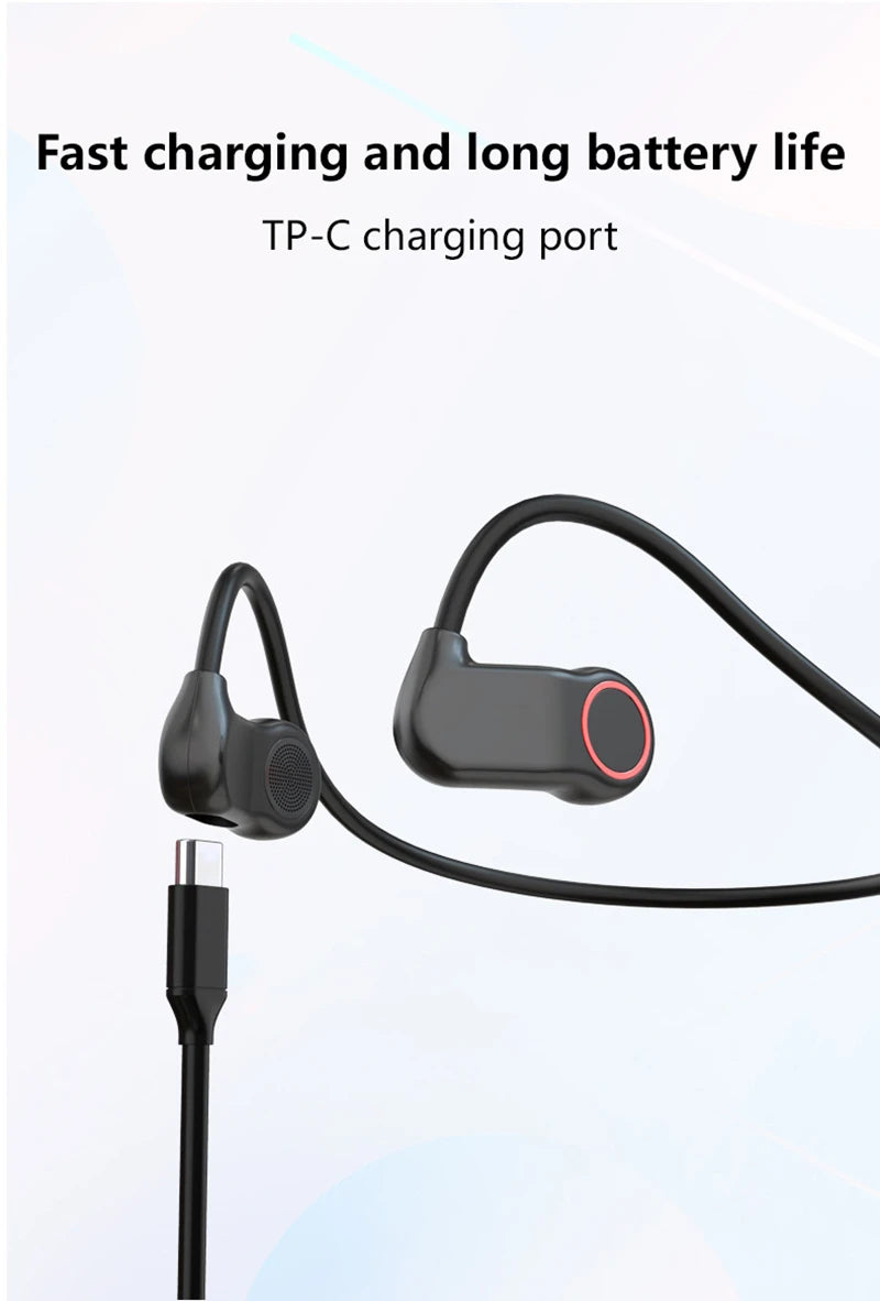 Wireless Bluetooth Earbuds Behind the Ear Sports Running Open-Ear Bluetooth Headphones with Ultra-Long Battery Life Waterproof