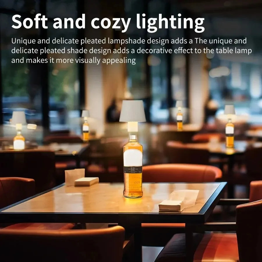 RGB Wireless Table Lamp For Wine Bottles LED Bottle Light For Outdoor Use Touch Control Ideal For Restaurant Bars Festival Party