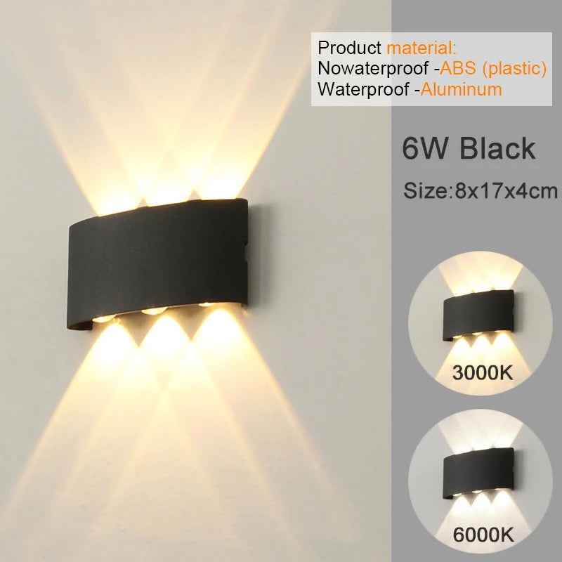 Modern LED Wall Sconce – Indoor & Outdoor Up-Down Light