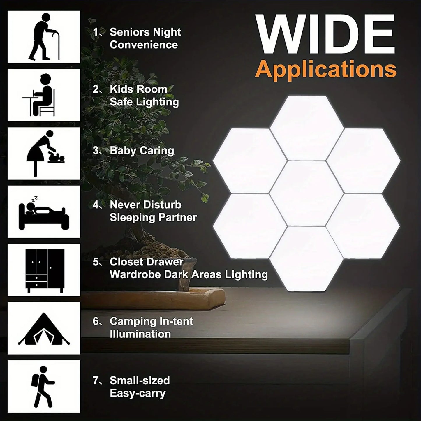 HexaGlow™ Touch Hexagon Wall Light