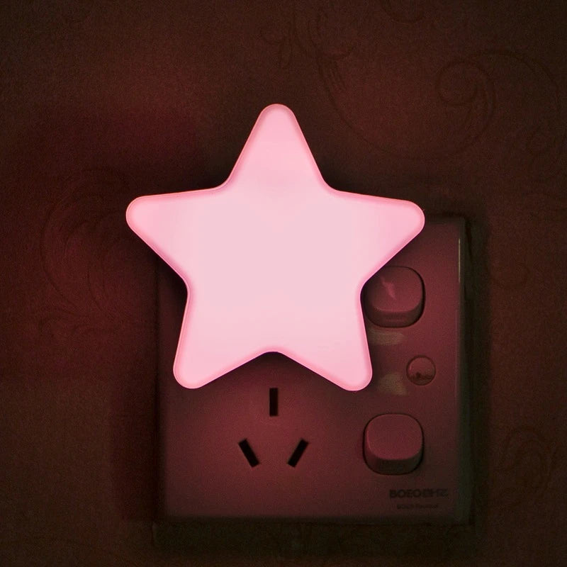 LED Star Night Light – Plug-In Bedroom & Nursery Lamp