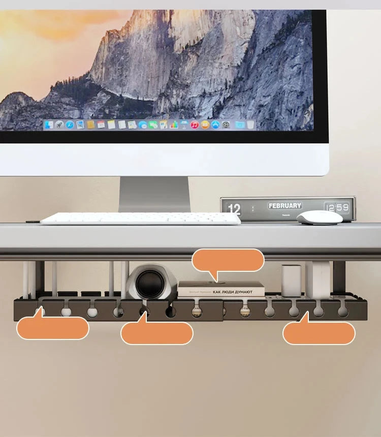 CableVault™ Clamp-On Under Desk Cable Tray