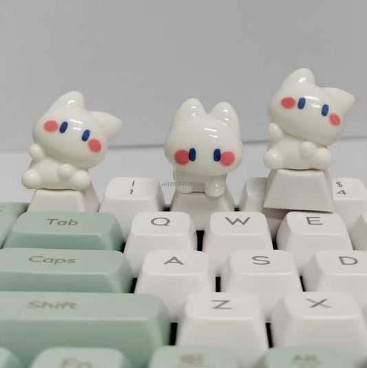 Kawaii White Cat ESC Keycap