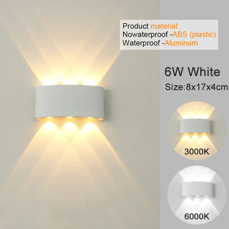 Modern LED Wall Sconce – Indoor & Outdoor Up-Down Light