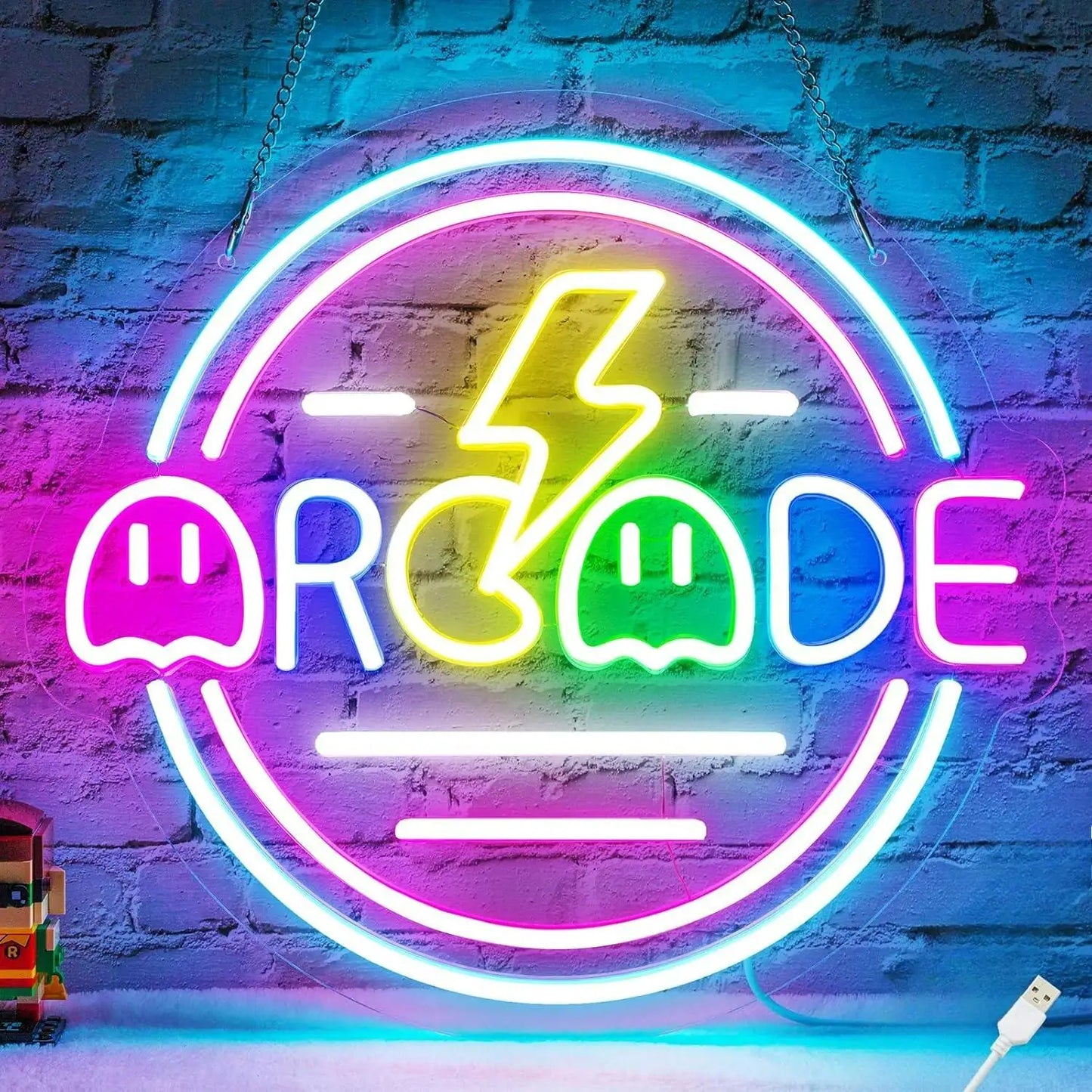 Arcade Neon Sign 3D Engraved Signs for Arcade Room Decor Retro Neon Sign for Bedroom Gaming Wall decor Best Arcade Gifts