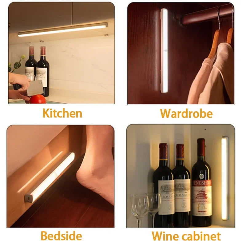 USB Rechargeable Motion Sensor LED Bar Light – Cabinet & Kitchen