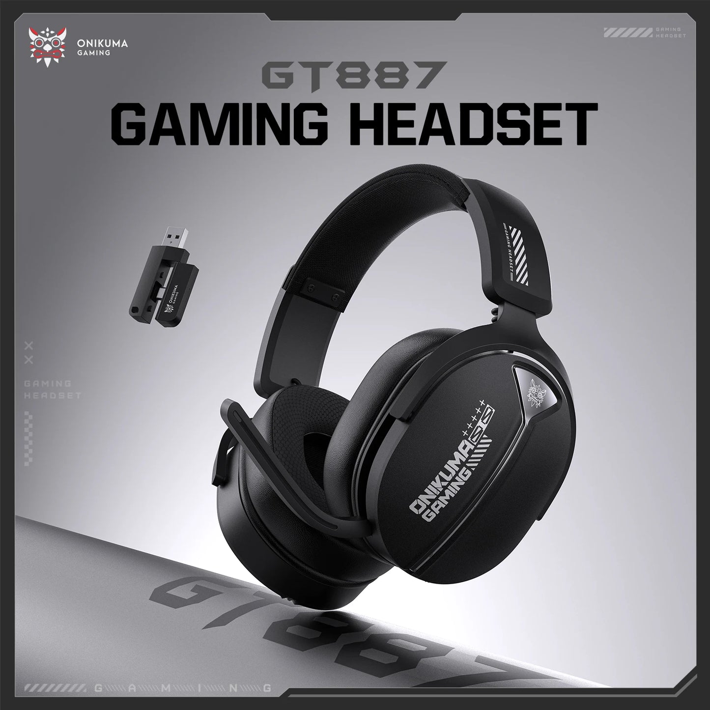 Gaming Headset with Ergonomic Design Breathable Glow Effect 360 Degree Rotatable Microphone Suitable for PS5 PC Notebook