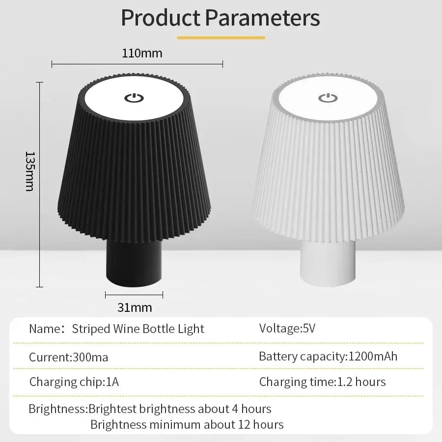 RGB Wireless Table Lamp For Wine Bottles LED Bottle Light For Outdoor Use Touch Control Ideal For Restaurant Bars Festival Party