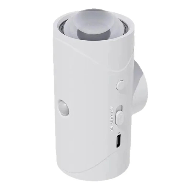 RGB LED Night Light with Motion Sensor Rechargeable Wall Lamp Gradient Ambient Light Dimmable Indoor Light Magnetic Step Lamp
