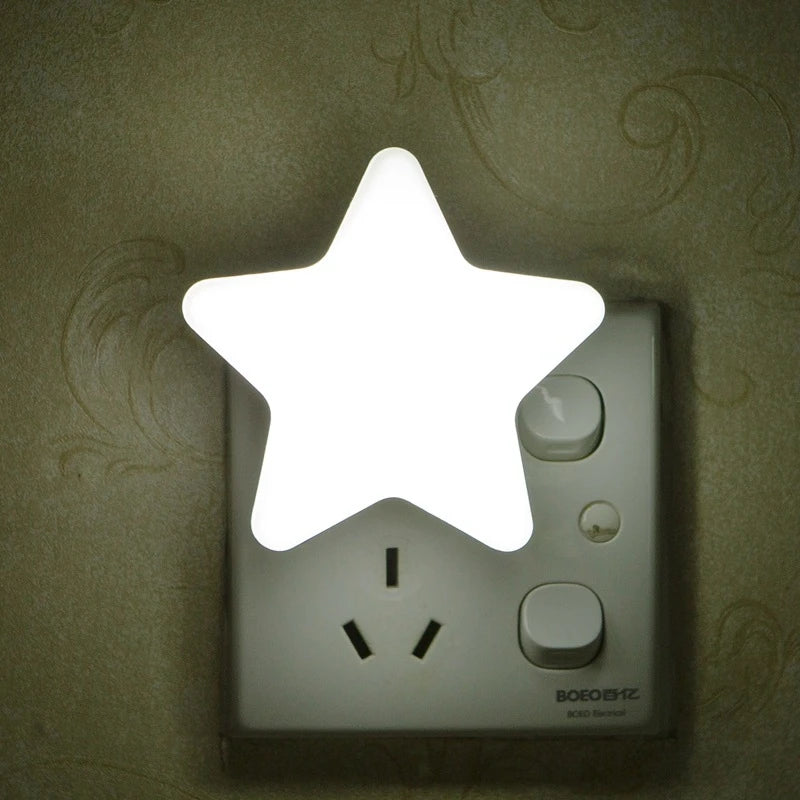 LED Star Night Light – Plug-In Bedroom & Nursery Lamp