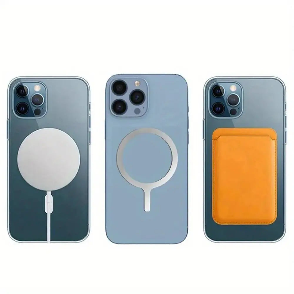 1/5Pcs Magnetic Magnet Metal Plate Ring Stainless Steel Universal Iron Sheet Sticker Wireless Charger Q Styling