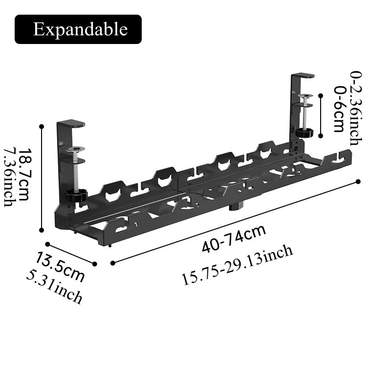 CableVault™ Expandable Under Desk Cable Tray