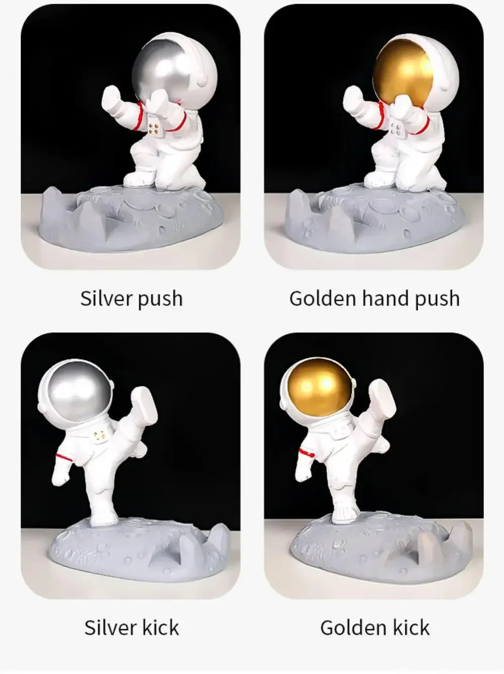 Office Desk Decoration Nordic Style Astronauts Mobile Phone Stand Holder Ornaments Resin Spaceman Bracket Toys Boyfriend Gift
