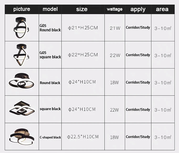 Modern Dual-Ring LED Ceiling Light – 25W/30W, Touch Switch
