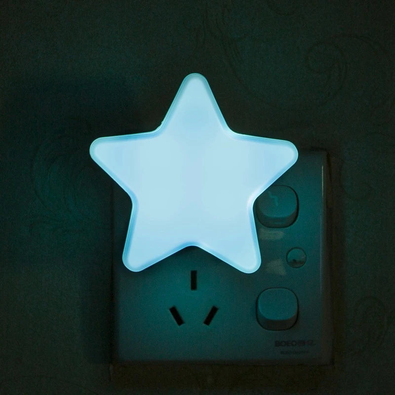LED Star Night Light – Plug-In Bedroom & Nursery Lamp