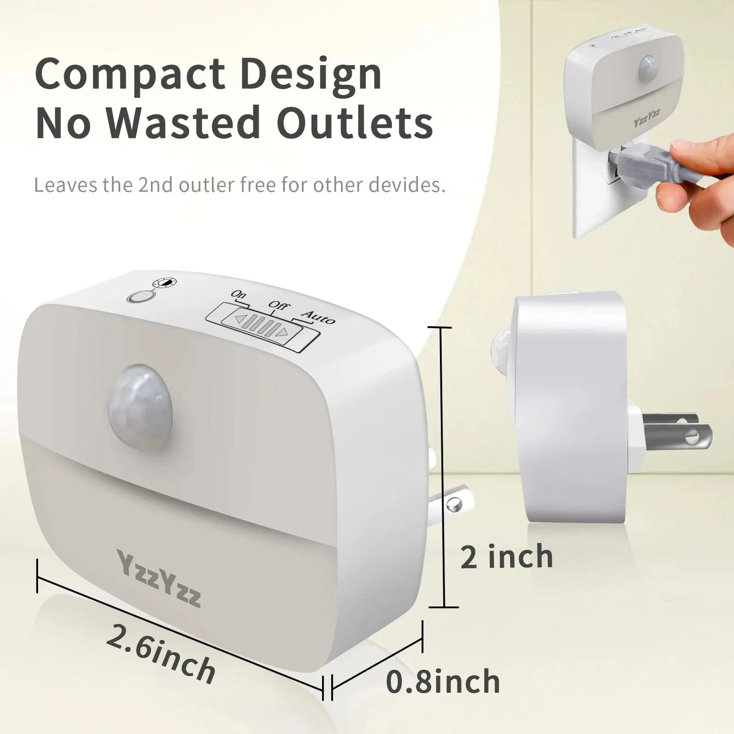 Motion Sensor Plug-In LED Night Light – EU & US Plug