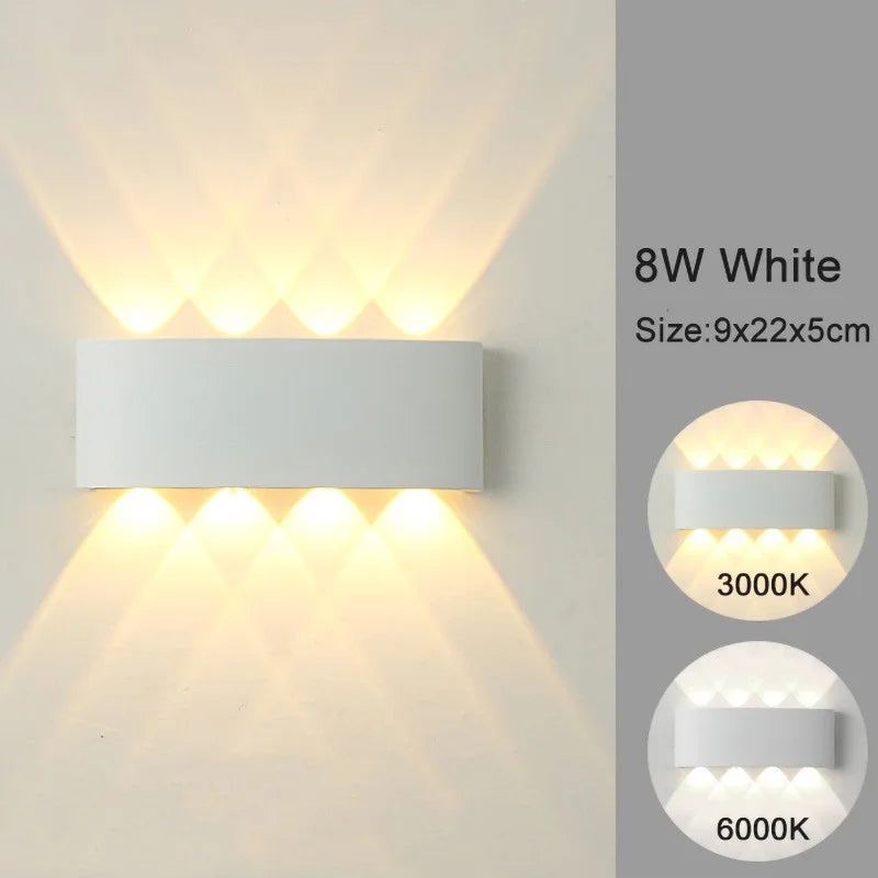 Modern LED Wall Sconce – Indoor & Outdoor Up-Down Light