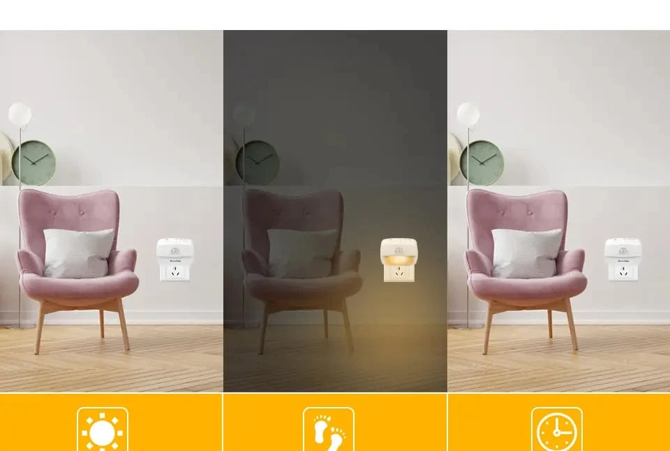 Motion Sensor Plug-In LED Night Light – EU & US Plug