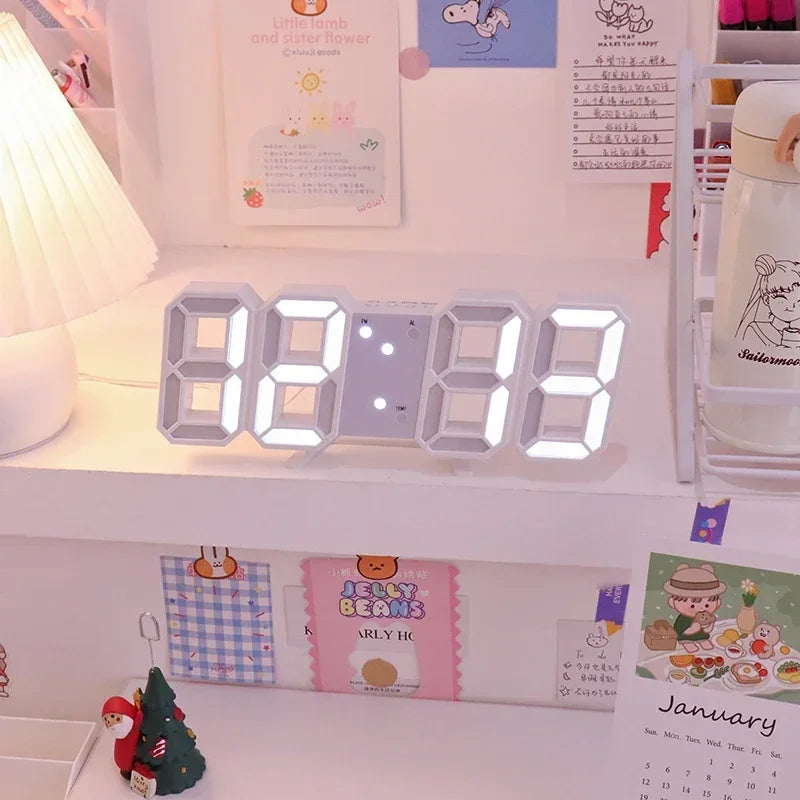Digital Decoration for Bedroom Desk Watches Led Wall Clock Living Room Alarm Modern Home and Decoration Electronic Table Decor
